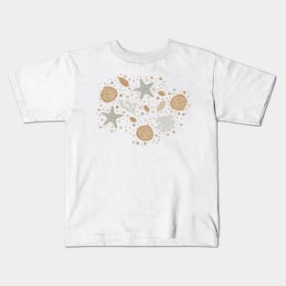 Henri Matisse-Style Ocean-Inspired iPhone Case with Coral and Sea Life Design in Neutral Hues Kids T-Shirt